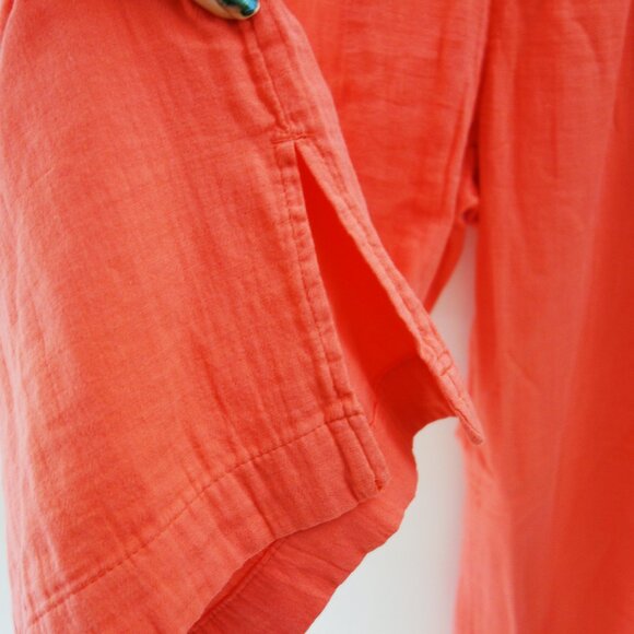 Old Navy High-Waisted Crinkle Gauze Super Wide-Leg Pants in Coral (M) NWT! - Picture 10 of 13